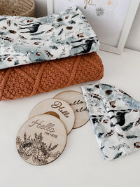 Snuggly Jacks Jersey Swaddle and Beanie Set - Wilderness